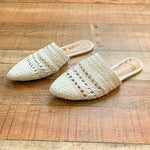 Sam Edelman White Leather Braided Mules- Size 8.5