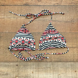 OP Red/Black/White Patterned Swim Top- Size ~S (See Notes)