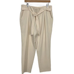 River Island Cream Belted Trousers- Size 16/US 12 (Inseam 25.5”)