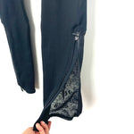 No Brand (Fabletics) Black Floral Lace Zip Leggings- Size ~S (Inseam 26") (See Notes)