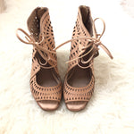 Jeffrey Campbell Peep Toe Lace Up Wedges- Size ~8