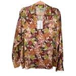 Tell Your Friends Silk Floral Button Up Blouse NWT- Size S