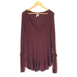We The Free Purple Thermal Flowy Long Sleeve Top- Size XS