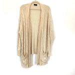 Vici Cream Oversized Cable Knit Cardigan Sweater- Size S/M
