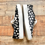Ann Taylor Animal Print Leather Upper Calf Hair Sneakers- Size 6