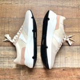 White Raven Tan/White Suede Like Sneakers- Size 8.5 (Like New!)