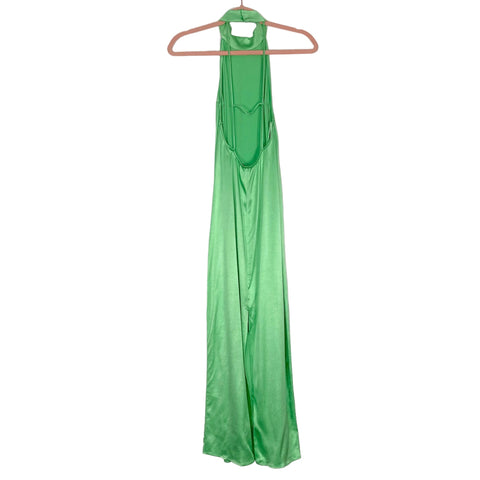 Zara Green Strappy Back Back Slit Mock Neck Dress NWT- Size S The Saved Collection Zara Green Strappy Back Back Slit Mock Neck Dress NWT- Size S The Saved Collection