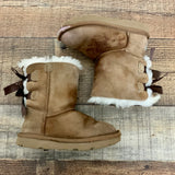 UGGS Girl's Faux Fur Bailey Bow Boots- Size 10 (see notes)