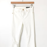 BLANKNYC White Mid-Rise Distressed Skinny Jeans- Size 26 (Inseam 27.5")