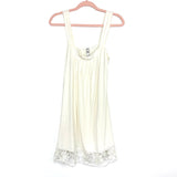 Lush Cream Soft Crochet Trim Dress/Nightgown- Size ~M (see notes)