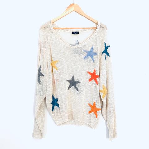 Blank Paige Colorful Star Sweater Thin Open Weave- Size S