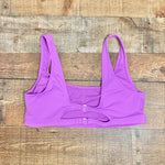 Stoney Clover x Target Purple Ribbed with Back Cut Out Padded Bikini Top- Size XL (we have matching bottoms)