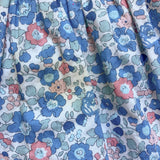 Pukatuka Blue/Pink Floral with White Scalloped Collar Sleeveless Dress- Size 2 (see notes)