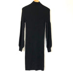 Ribbed Style RD Style Turtleneck Dress with Bubble Sleeves- Size L