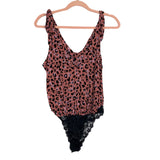 Free People Intimately Animal Print Lace Bodysuit- Size S