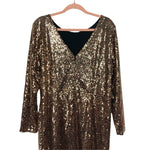 ELOQUII Gold Sequin Maxi Wrap Skirt Dress- Size 14 (Sold Out Online!)