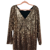 ELOQUII Gold Sequin Maxi Wrap Skirt Dress- Size 14 (Sold Out Online!)