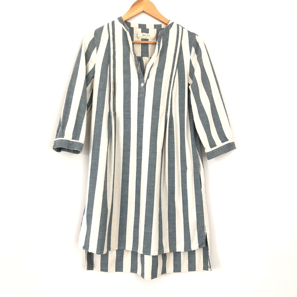 Isabella Sinclair Blue & Cream Stripe Pleated Dress- Size XS The Saved Collection Isabella Sinclair Blue & Cream Stripe Pleated Dress- Size XS The Saved Collection