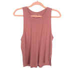 Zella Pink Ribbed Racerback Tank- Size S