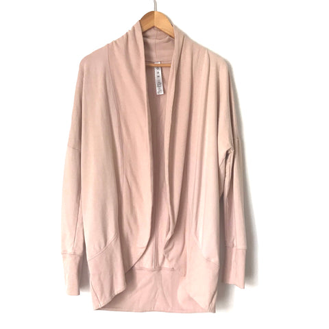 Coreio Blush Pink Rounded Hem Open Cardigan- Size XS