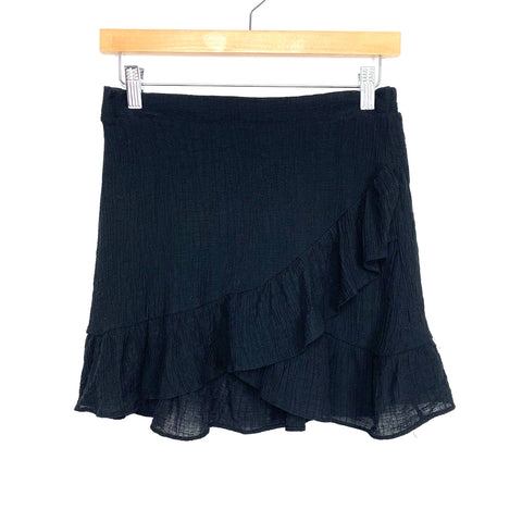 Favlux Black Ruffle Hem Skirt- Size S