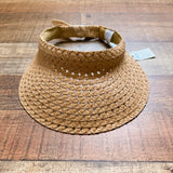 Time and True Tan Straw Visor Hat NWT