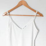 Zara White Ribbed Tank- Size S