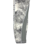 Lululemon White/Grey Leaf Print Vented Leggings- Size 4 (Inseam 23.5")