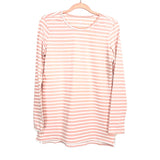 Marley Lilly Pink and White Striped Long Sleeve Top NWT- Size S