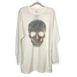 Grayson Threads White Skull Crewneck Sweatshirt Dress- Size S