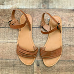 Sunny Feet Brown Strappy Flat Sandals- Size 8