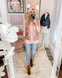 Marley Lilly Pink and White Striped Long Sleeve Top NWT- Size S