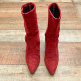 Stuart Weitzman Burgundy Suede Like Boots- Size 8.5 (See Notes)