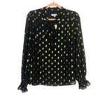 Jade Black/Gold Dot Neck Tie Top NWT- Size M