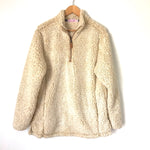 Pink Lily Cream Sherpa 1/4 Zip Pullover- Size M