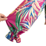 Pink Lily Pink Palm Print One Shoulder Top- Size S (we have matching shorts, sold out online)