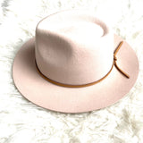 Brixton Blush Wool Felt Brim Hat- Size S