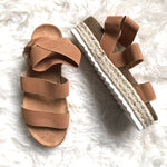 Nature Breeze Brown Espadrille Wedge Sandals- Size 7.5