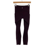 Lululemon Eggplant Mesh Detail Leggings- Size 4 (Inseam 25.5”)