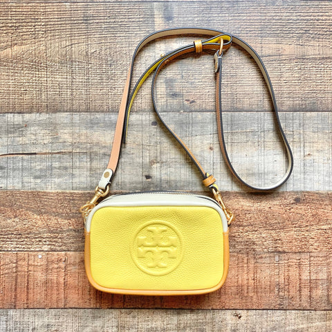 Tory Burch Small Neon Green/Tan Crossbody (sold out online, GREAT CONDITION)