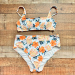 Shade & Shore White Yellow/Orange Floral Bikini Bottoms- Size XL (we have matching top)