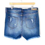 Ms. Cello Distressed Uneven Fray Jean Shorts- Size 2X