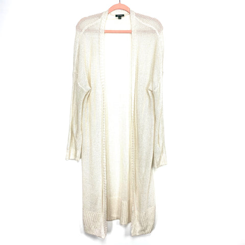 Wild Fable Off White Open Knit Duster Cardigan- Size L