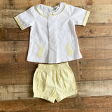 Grace & James Yellow Bunny Short Set- Size 4T