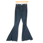 Show Me Your Mumu Blue Berkeley Zip Up Bell Jeans- Size 25 (Inseam 32.5”)