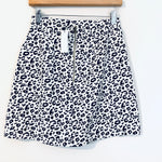 Sugar+Lips White/Black Leopard Mini Skirt and Cropped Denim Jacket NWT- Size S (SOLD AS SET)