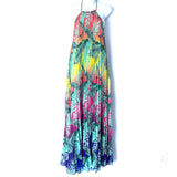 L'ATISTE Floral Pleated Maxi Halter Dress NWT- Size S