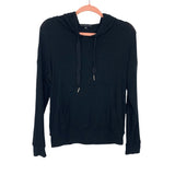 Gibson Look Black Ribbed Pocket Hoodie Pullover- Size XXS (sold out online)