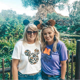 Bella + Canvas Purple Minnie Mouse Spiderweb Orange Bow Graphic Top- Size S