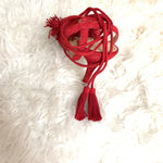 Ivanka Trump Red Hettie Fringe Heels- Size 6